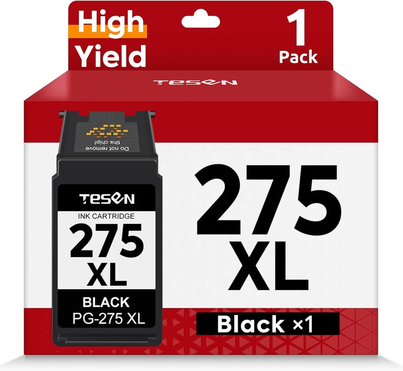TESEN 275XL PG-275XL Black Ink Cartridges Remanufactured Replacement for Canon 275 275XL PG-275 PG275 XL Black High Yield for PIXMA TR4720 TS3522 TS3500 TR4700 TR4722 TS3720 Printer Ink Cartridge (1 Pack) - Image 1